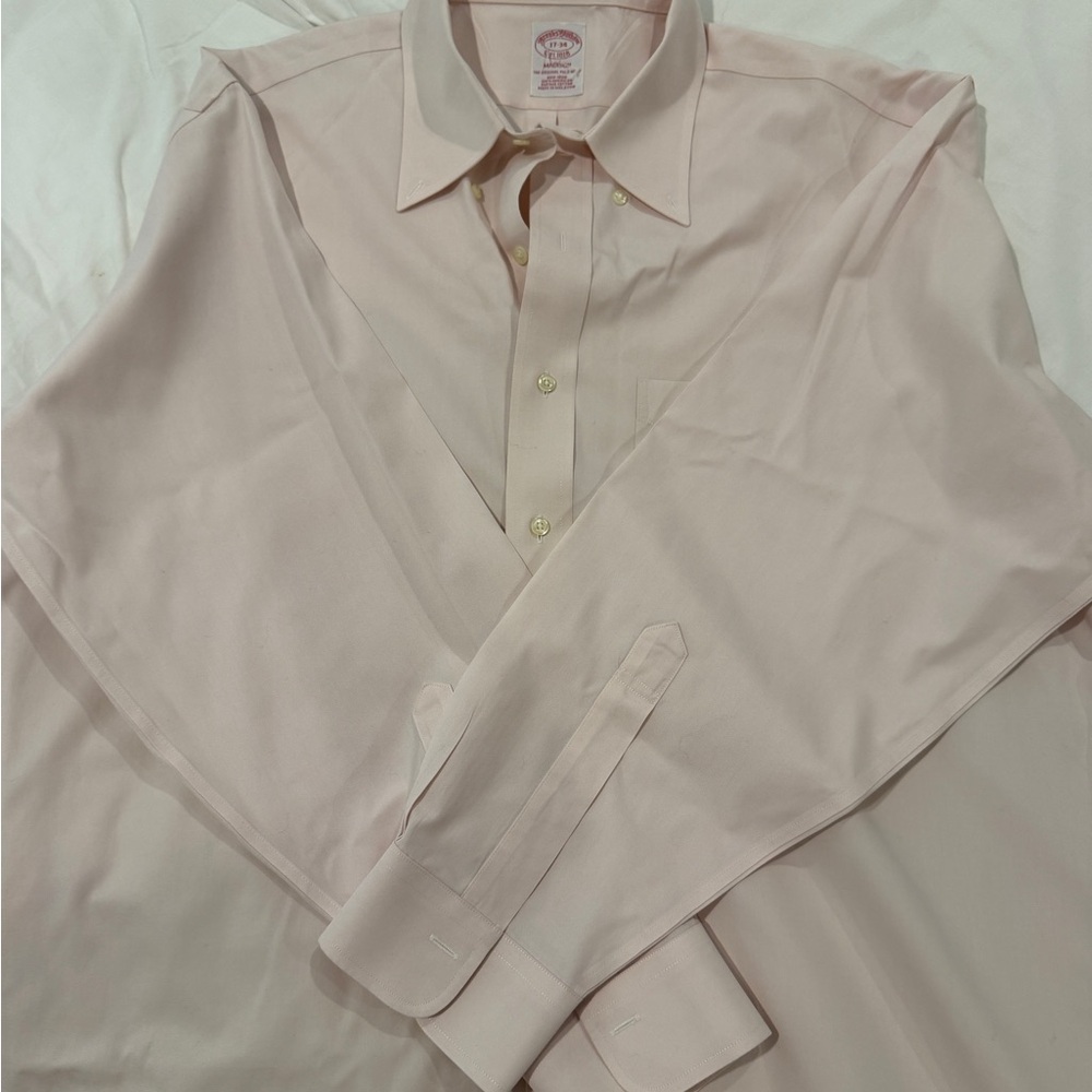 Men's Classic Pink Dress Shirt by Brooks Brothers